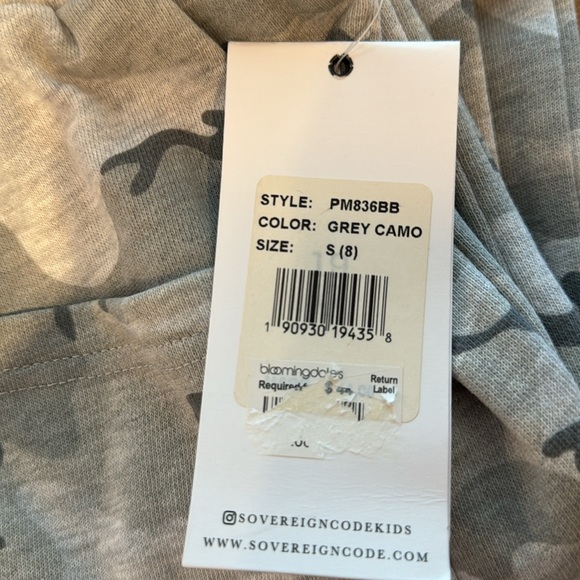 Boys Sovereign Code Grey Camo Sweatpants - Picture 4 of 5